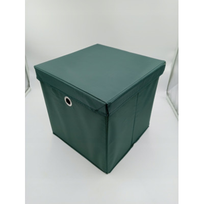 Pojemnik z pokrywą do przechowywania Zielony 30x30x30 cm