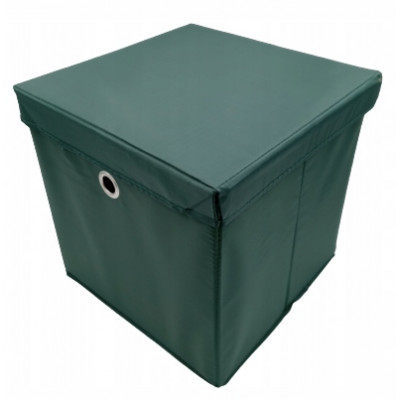 Pojemnik z pokrywą do przechowywania Zielony 30x30x30 cm