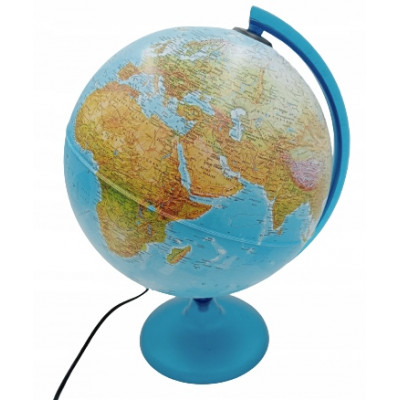 Globus podświetlany fizyczno-polityczny w języku niemieckim