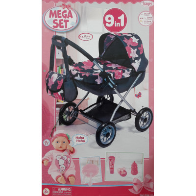 Wózek dla lalki Bayer Mega Set 9w1