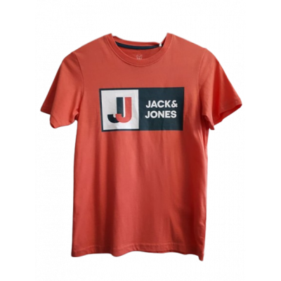 T-shirt chłopięcy 152 Jack&Jones kolor koralowy 100% bawełna