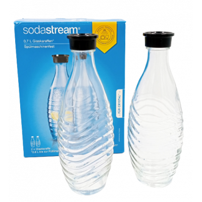 Sodastream zestaw 2 szklanych karafek butelek 0,7L