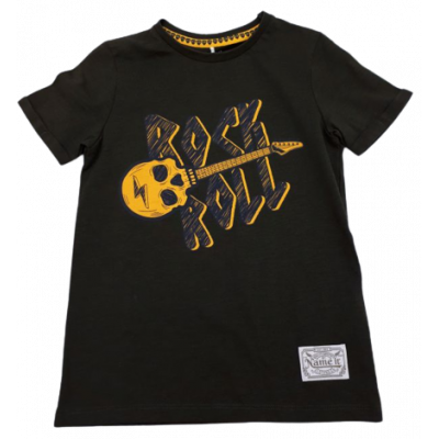 T-shirt chłopięcy 122-128 NAME IT kolor khaki rock roll 100% bawełna