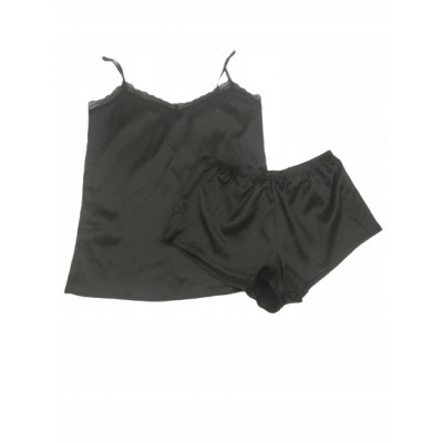 Satynowa piżama damska Pierre Cardin czarna