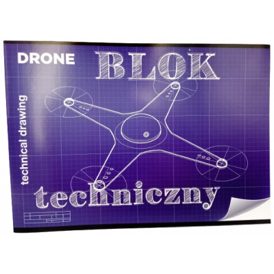 Blok Techniczny biały A4 10 kartek DRON