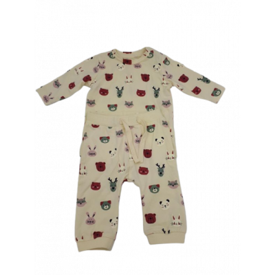Komplet niemowlęcy chłopięcy 56 bluzka i spodnie NAME IT w zwierzątka