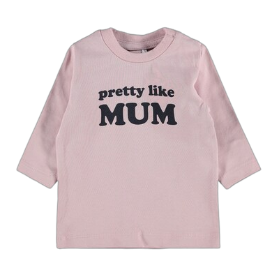 Bluzka dziewczęca niemowlęca 56 NAME IT różowa pretty like mum