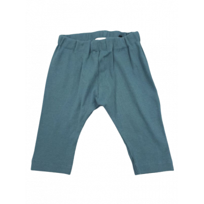 Spodnie leginsy niemowlęce chłopięce 50 Lil'Atelier niebieskie prążkowane