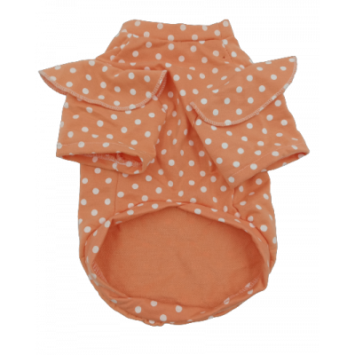 Ubranko dla psa bluzeczka pomarańczowa w kropki 30 cm