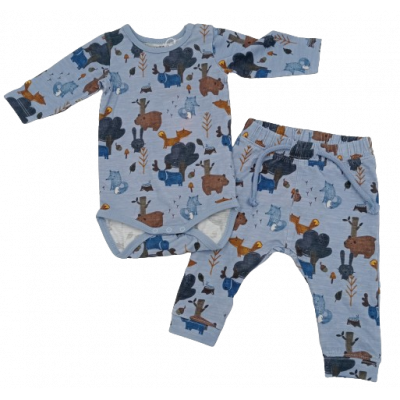 Komplet niemowlęcy chłopięcy NAME IT body i spodnie
