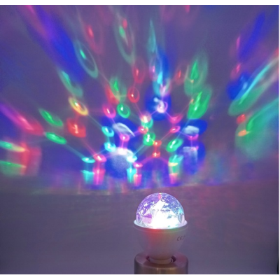 Obrotowa żarówka disco party E27 RGB 360 st