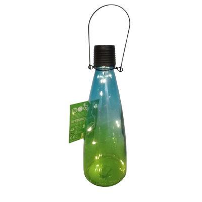Butelka szklana LED solarna lampka dekoracyjna do ogrodu wisząca
