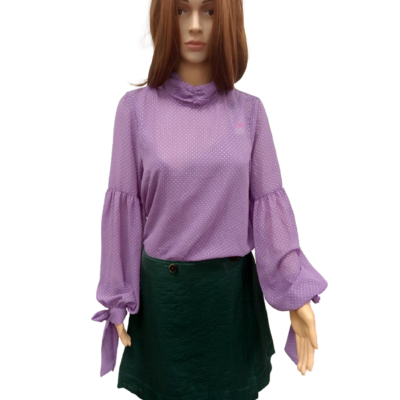 Elegancka damska koszula w kropki fioletowa Vero Moda
