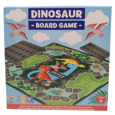Gra planszowa dla dzieci Dinozaury wyścigi